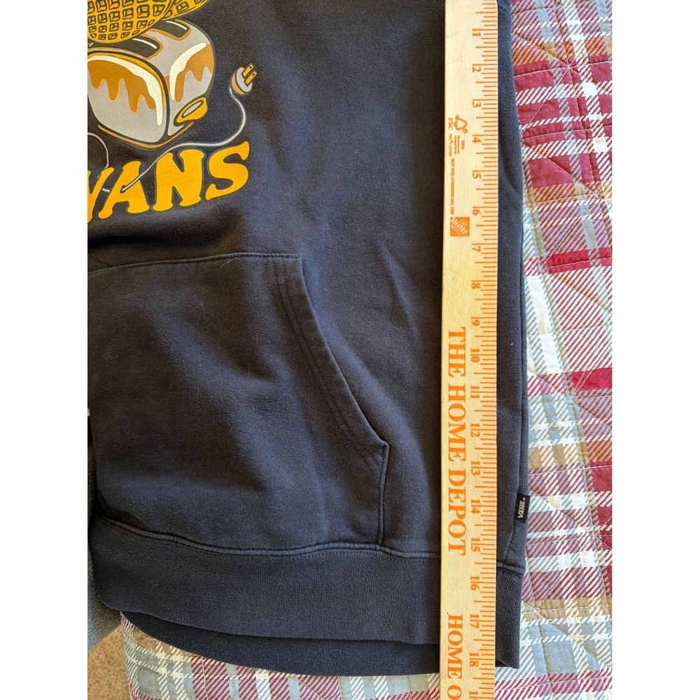 Vans Mens Black Waffle Toaster Graphic Hoodie Sweatshirt Off The Wall - Picture 7 of 9